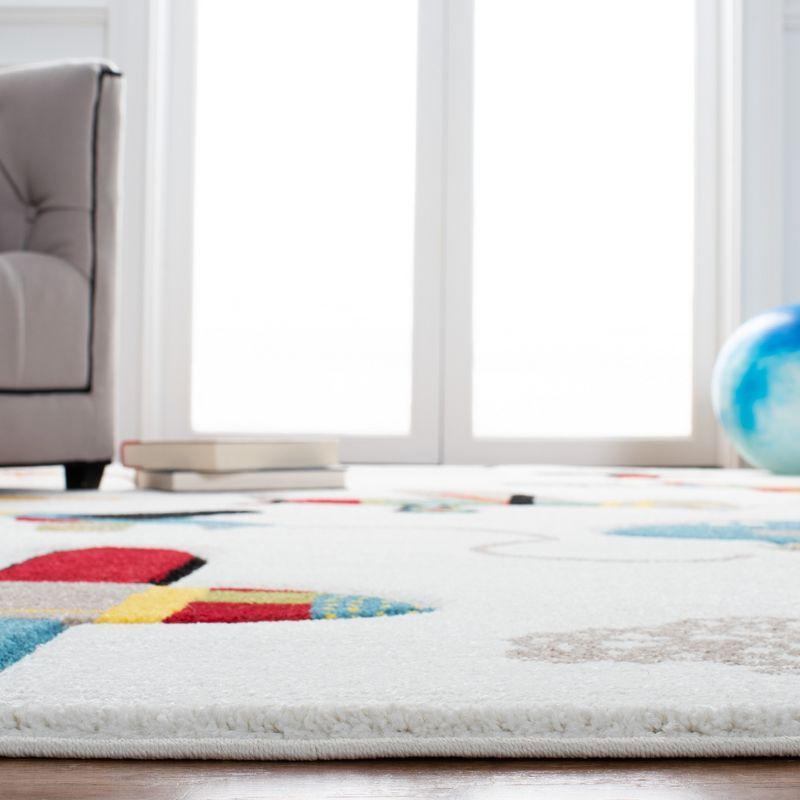 Carousel Kids  CRK167 Loomed Indoor Accent Rug - Ivory/Blue - 3'3"x5'3" - Safavieh