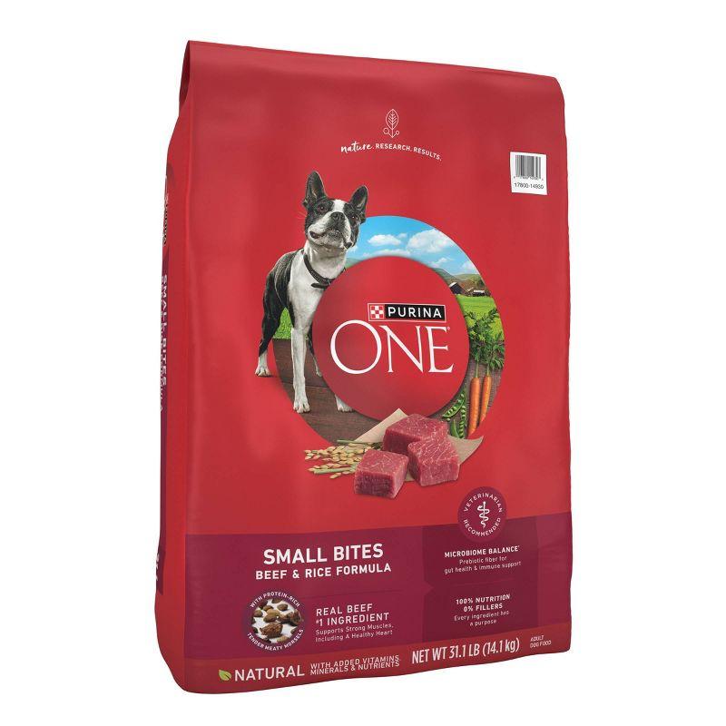 Purina ONE Mainline Small Bites Beef & Rice Flavor Dry Dog Food - 31.1lbs