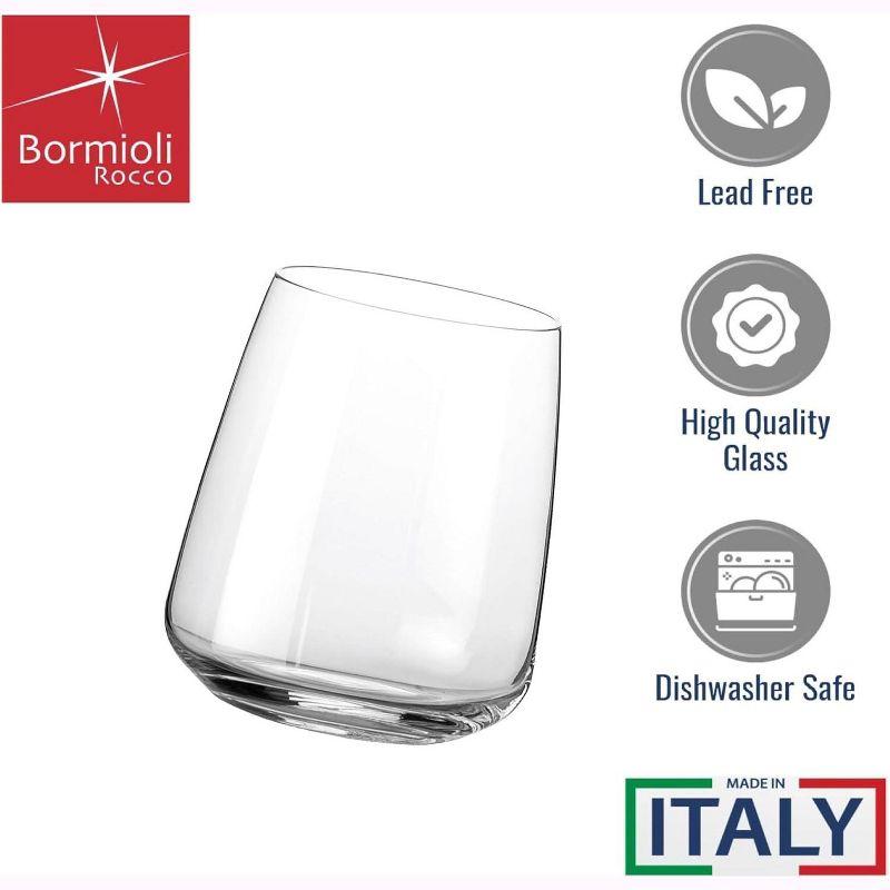 Bormioli Rocco Planeo Stemless Wine Glass - Set of 4