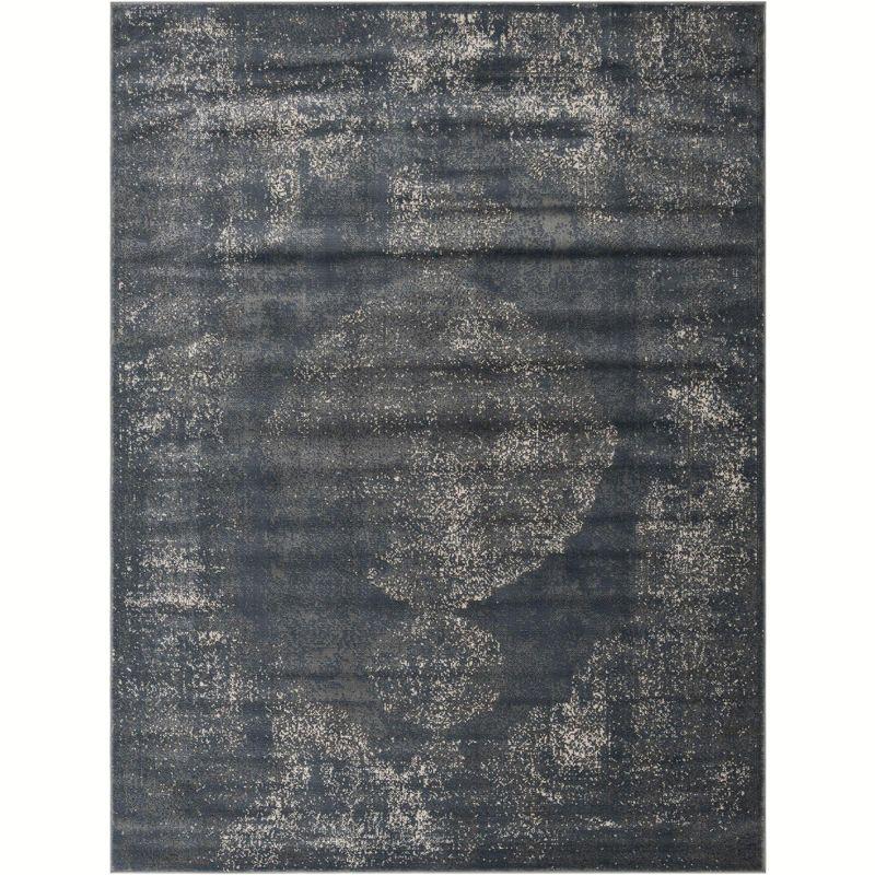 Unique Loom Portland Collection Area Rug - Woodburn (10'  x 13' 1" Rectangle Blue/Ivory)