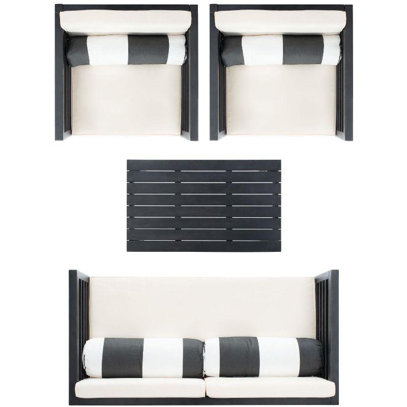 Wade Logan® Arlethe Wood 4 - Person Patio Conversation Sets with Cushions