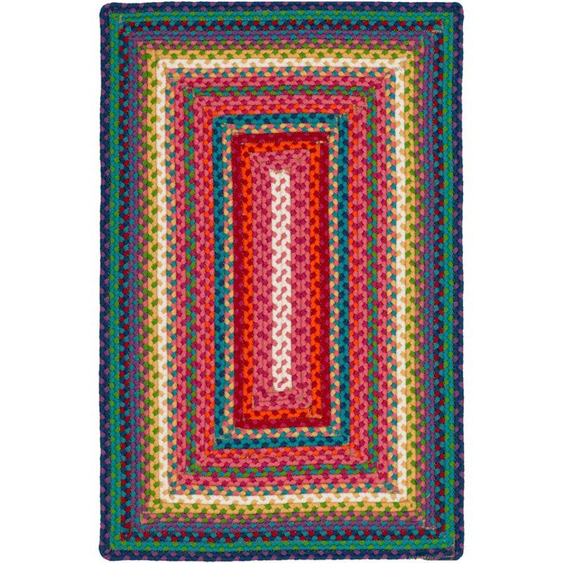 Multi-Color Braided Handmade Reversible Synthetic Area Rug 2' x 3'