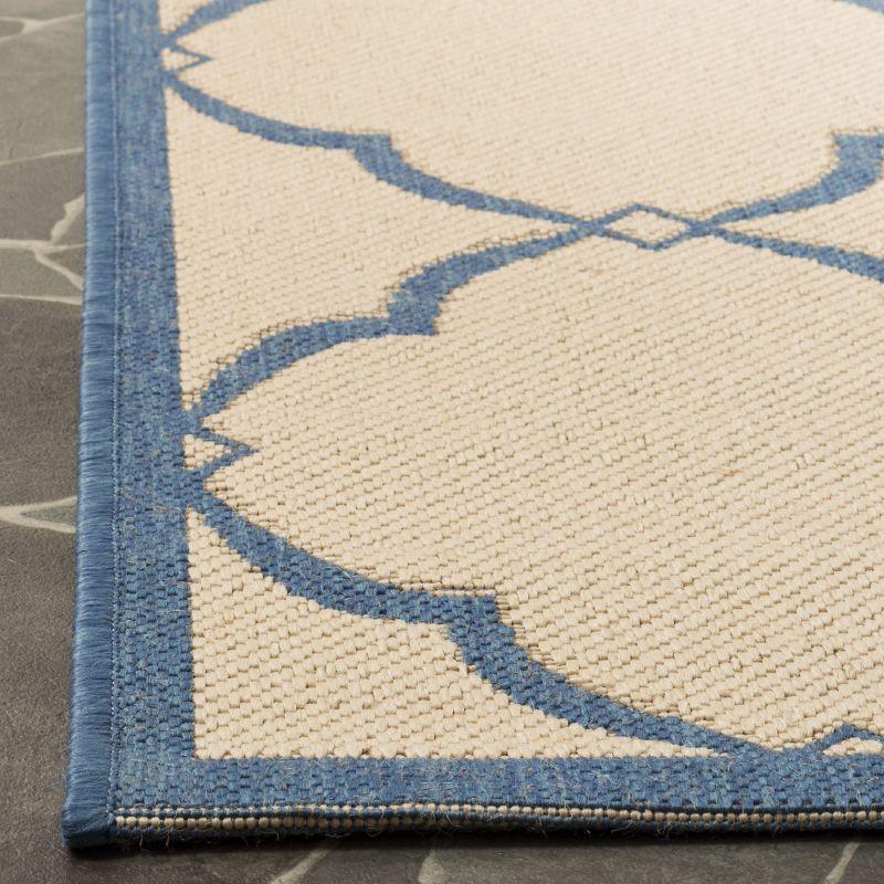 Linden LND125 Power Loomed Area Rug - Cream/Blue - 5'3"x7'6" - Safavieh