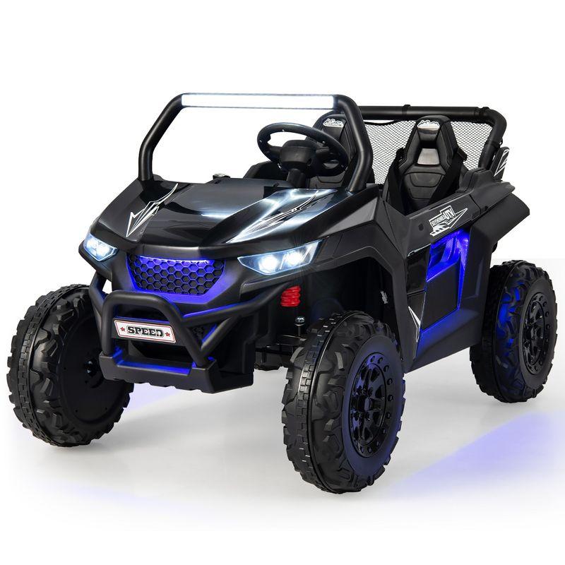 Black 12V 2-Seater Kids Ride-On UTV with Music and Lights