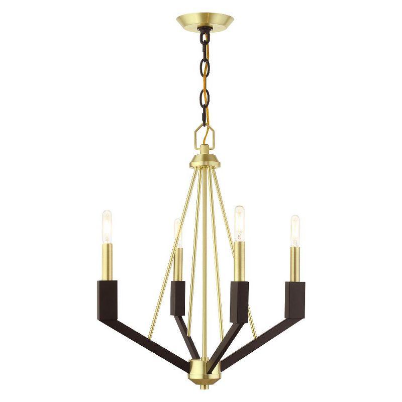 Livex Lighting Beckett 4 - Light Chandelier in  Satin Brass