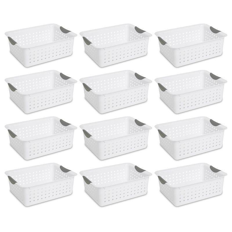 Sterilite Deep & Medium Ultra Plastic Storage Bin Organizer Basket Pair | Wayfair