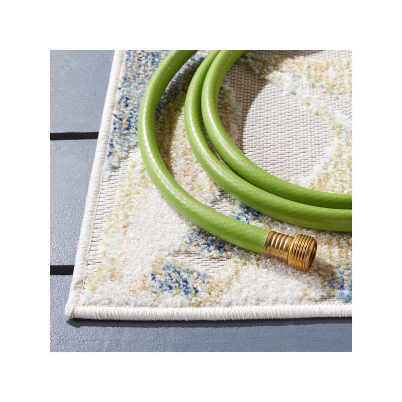 Sarasota SAR112 Power Loomed Area Rug - Light Green/Ivory - 4'5"x6'5" - Safavieh.