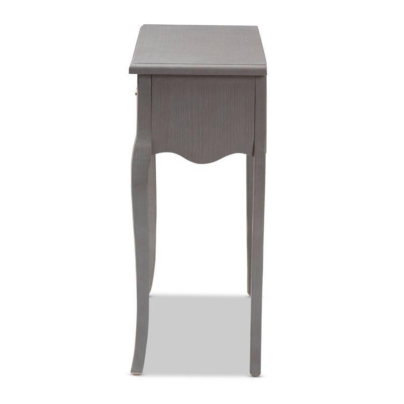 Capucine Finished Wood 2 Drawer Console Table Gray - Baxton Studio: Elegant Entryway Storage, Cabriole Legs