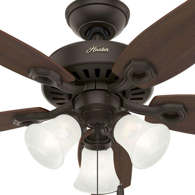 42" Builder 5 - Blade Standard Ceiling Fan with Pull Chain and Light Kit Included