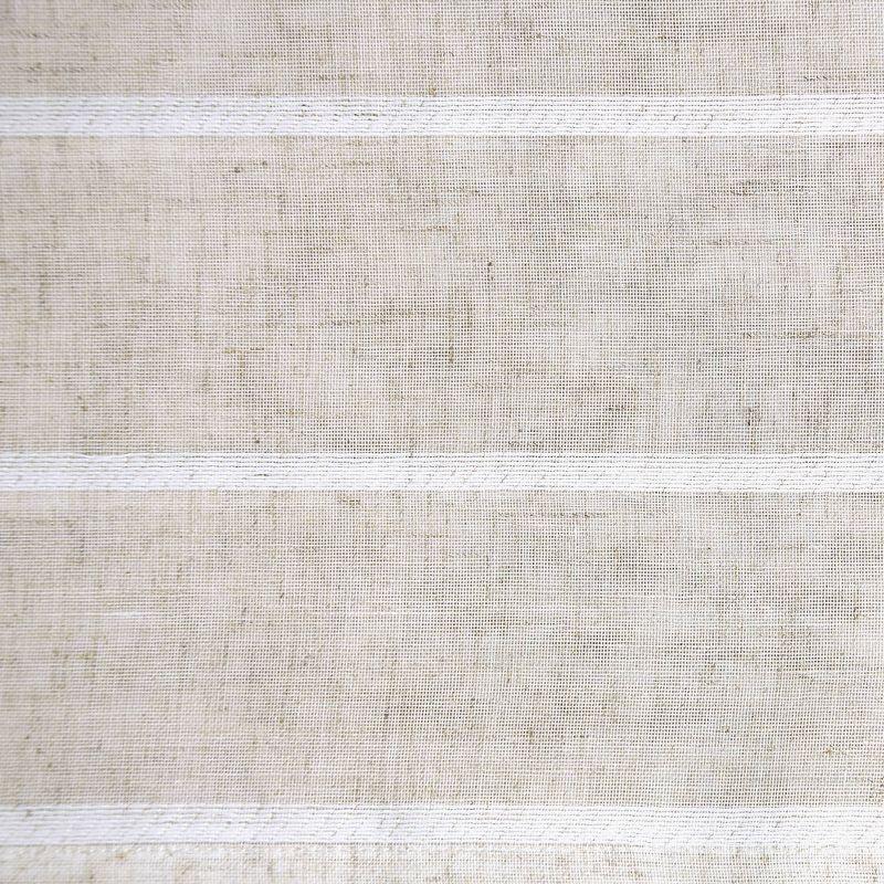 Linen Blend Sheer Twill Stripe Rod Pocket Valance