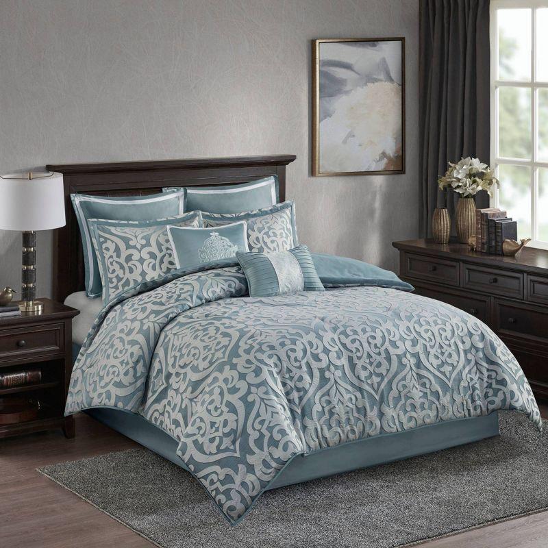 Madison Park Odette Jacquard 8 Piece Comforter Set