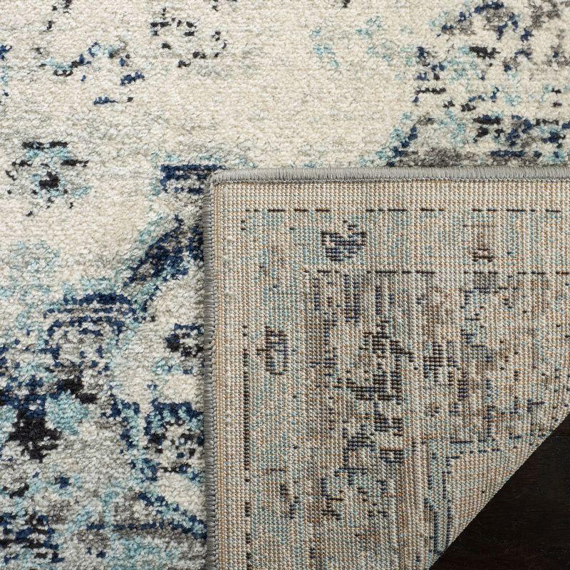 Madison 900 MAD921 Power Loomed Indoor Area Rug - Ivory/Navy - 5'3"x7'6" - Safavieh