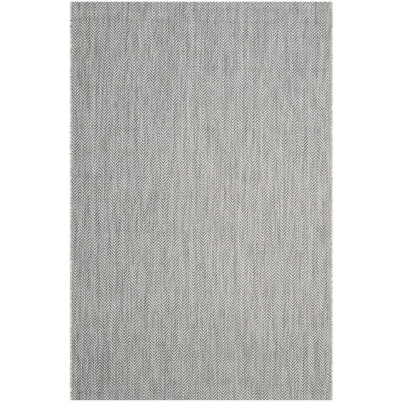 Courtyard CY8022 Power Loomed Indoor and Outdoor Area Rug - Grey/Navy - 8'x11' - Safavieh