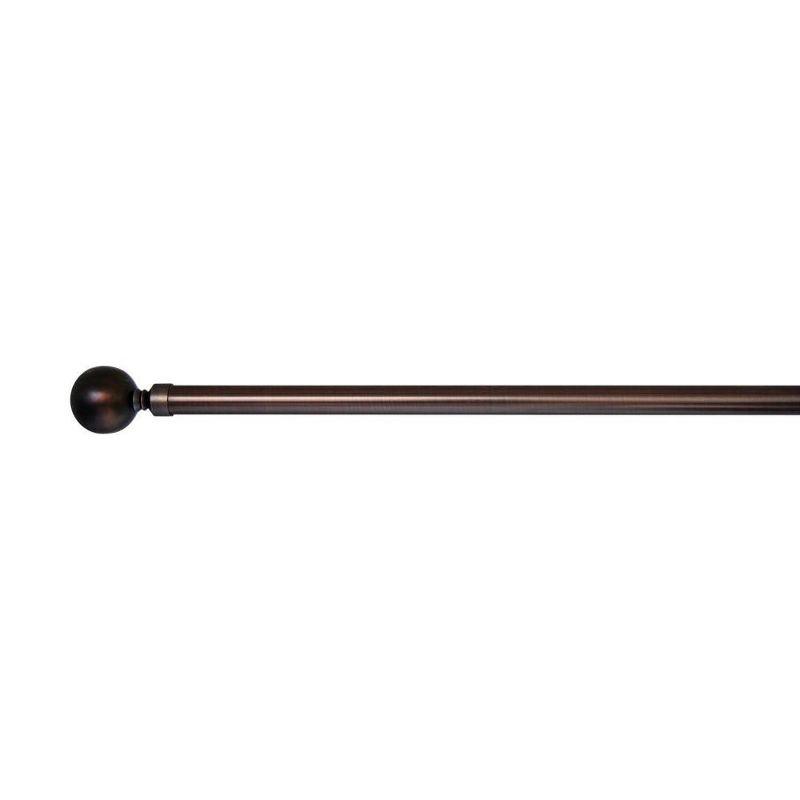 Versailles LX01 Ball Finial Rod Set 86/144" Antique Bronze/Brown