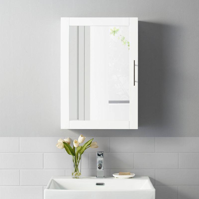 Crosley Savannah Medicine Cabinet White : Microfiber, Machine Washable, Non-Slip Backing
