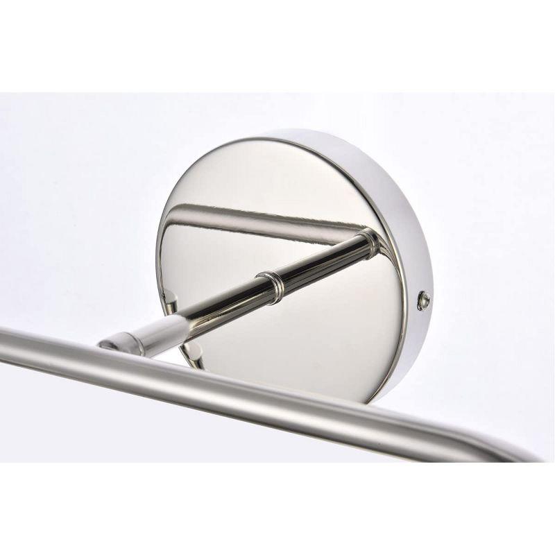 Elegant Lighting Hanson 4 lights bath sconce in polished nickel with frosted shade