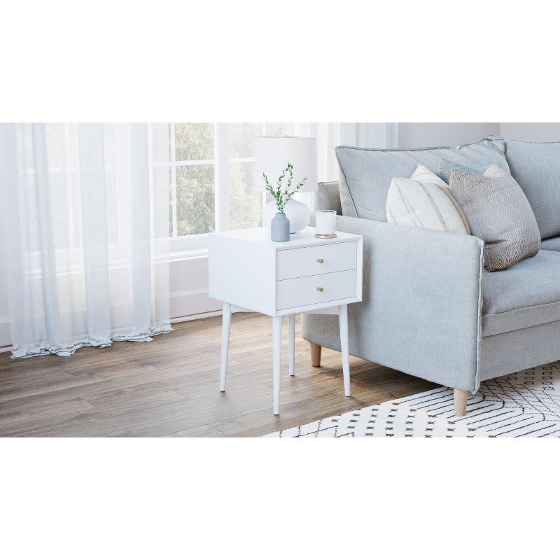 Harper 2-Drawer Wood Nightstand with Storage