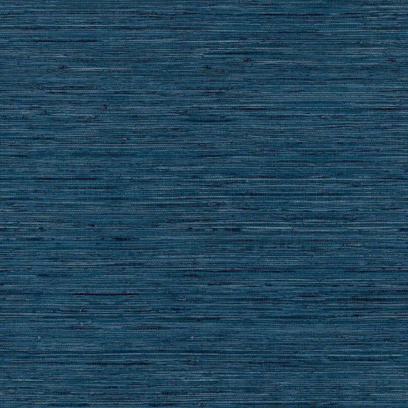 Navy Blue Grasscloth Peel and Stick Wallpaper Roll