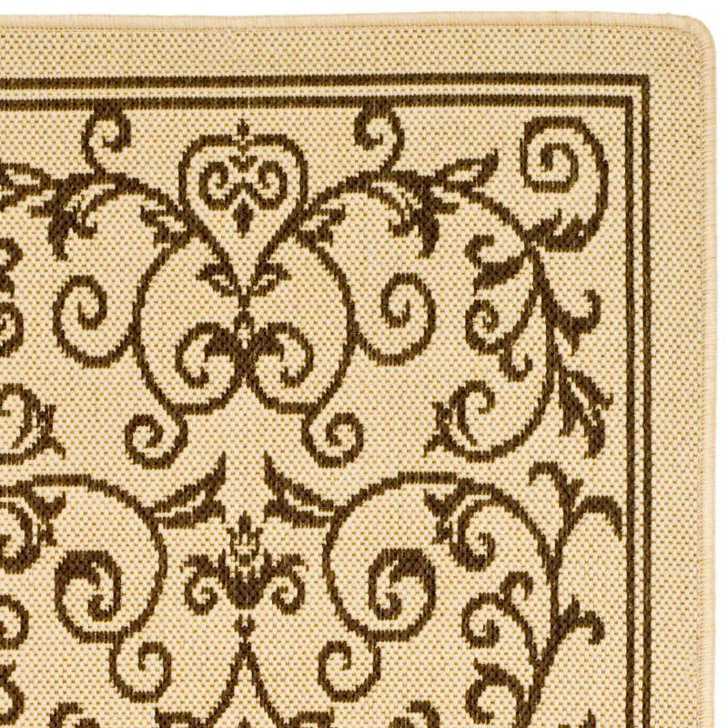 Courtyard CY2098 Power Loomed Indoor and Outdoor Area Rug - Natural/Brown - 9'x12' - Safavieh