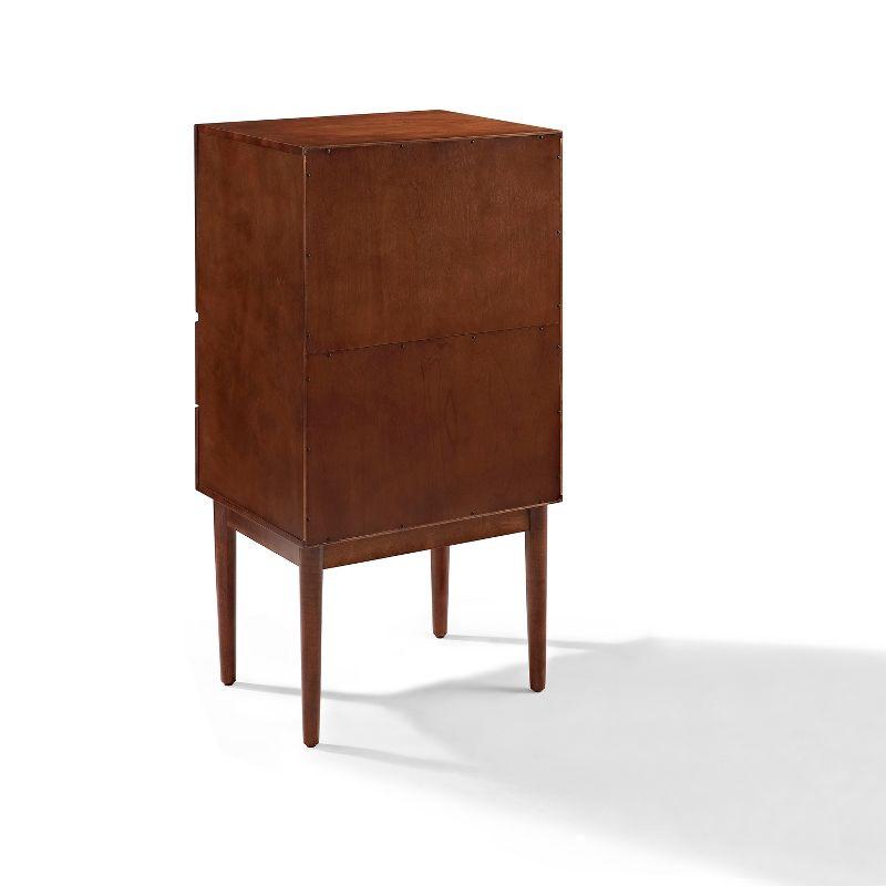 Vintage Mahogany Mid-Century Modern Bar Cabinet with Drawers