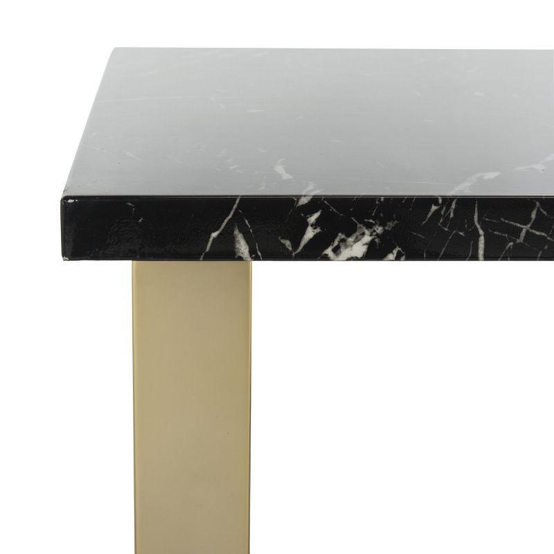 Carmen Square Coffee Table - Black/Brass - Safavieh
