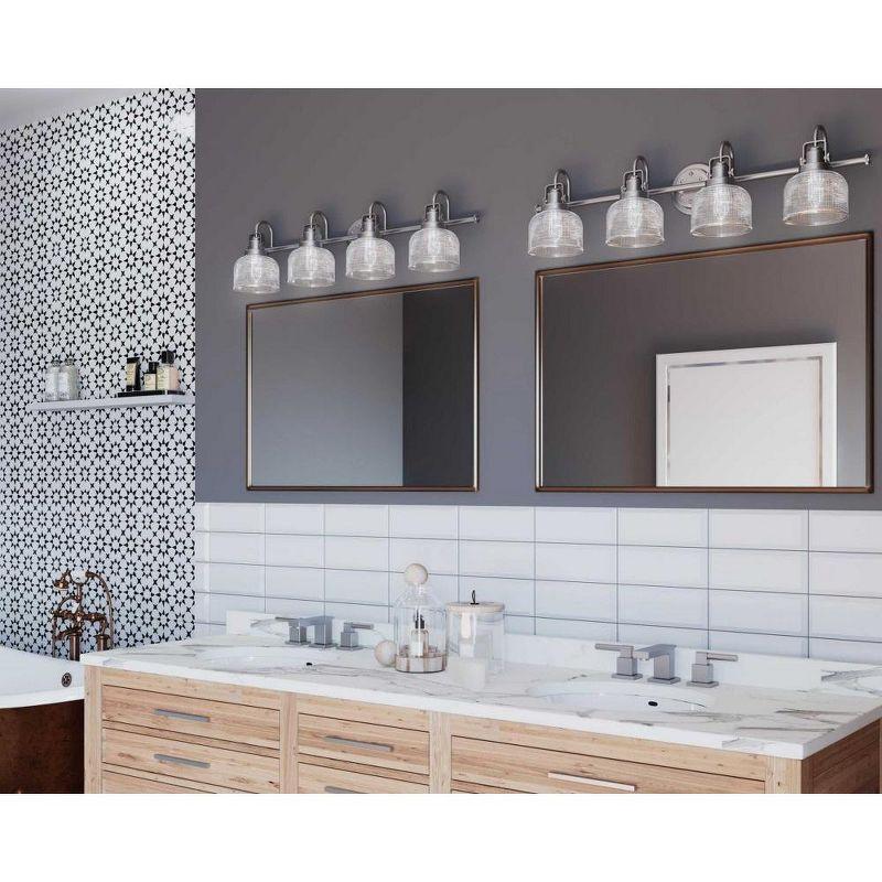 Rosser 4 Light Transparent Dimmable Vanity Light