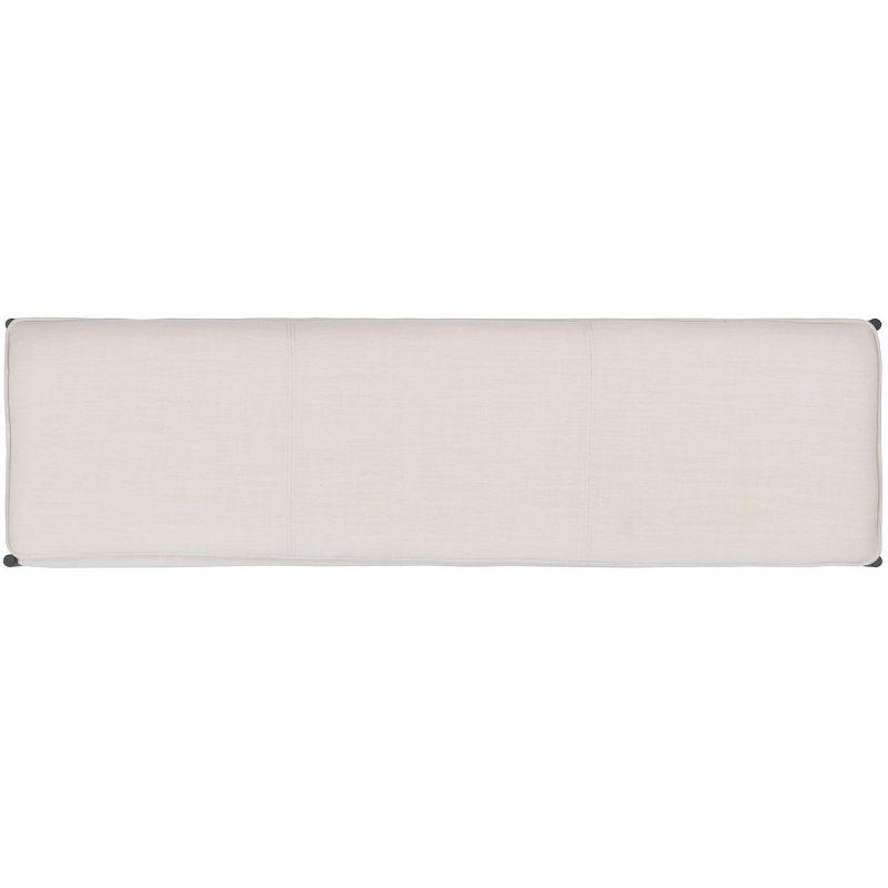 Kara Cushioned X Bench - Light Beige/Black - Safavieh