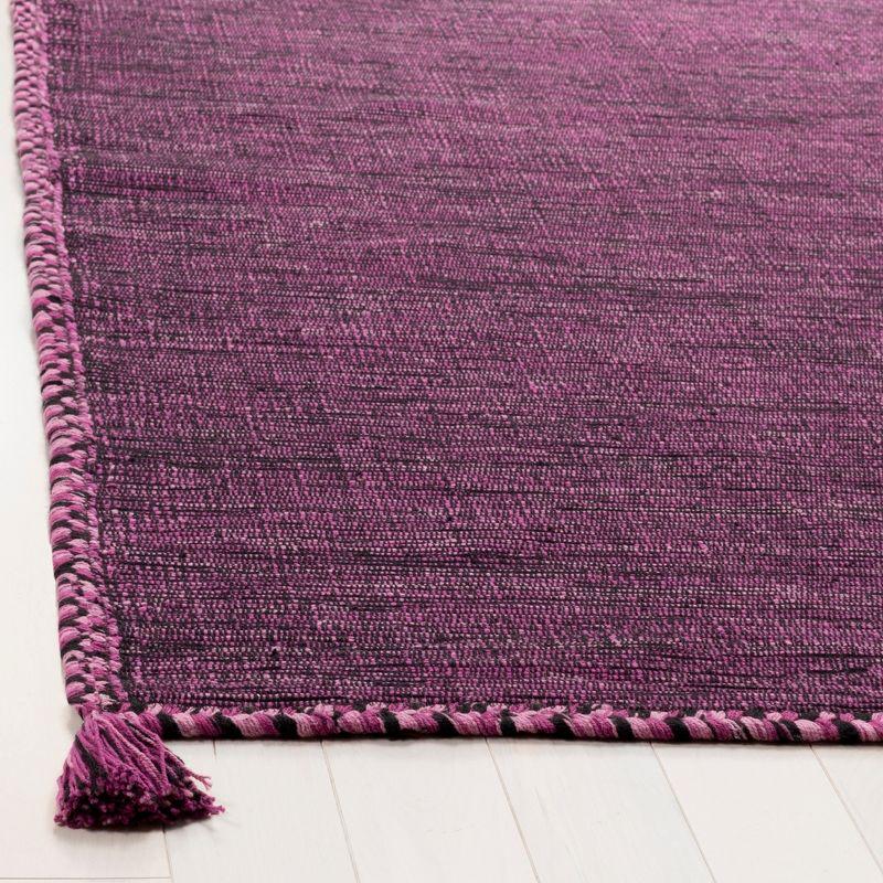 Montauk 8' x 10' Purple/Black Handmade Cotton Area Rug