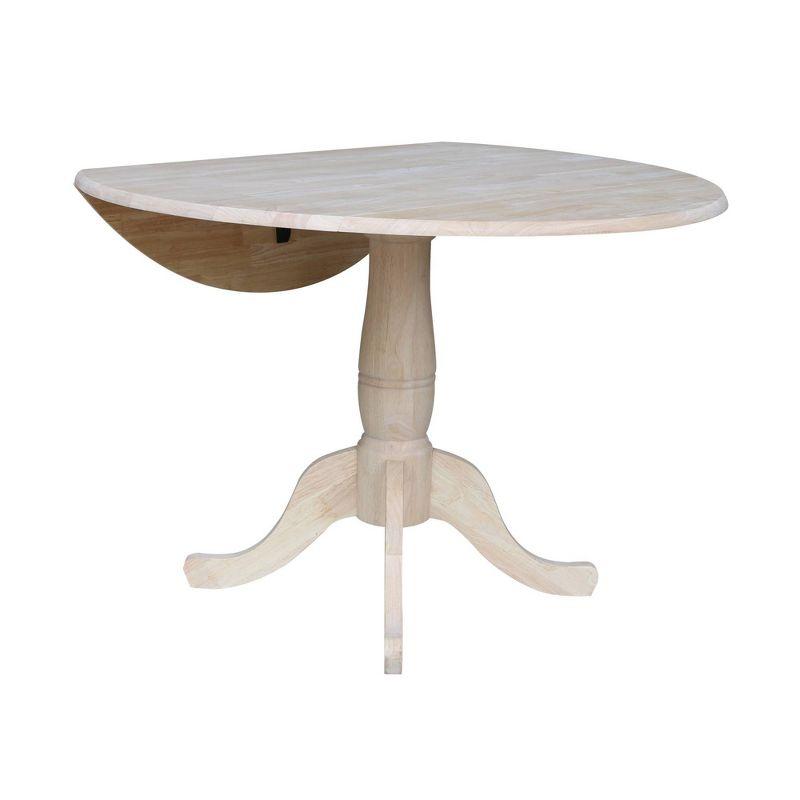 Timothy Round Drop Leaf Table - Unfinished - International Concepts