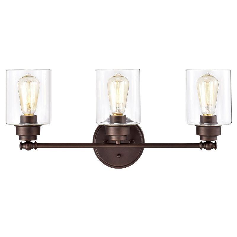Chloe Lighting Karson Transitional 3 Light Oil Rubbed Bronze Bath Vanity Fixture 23" Wide