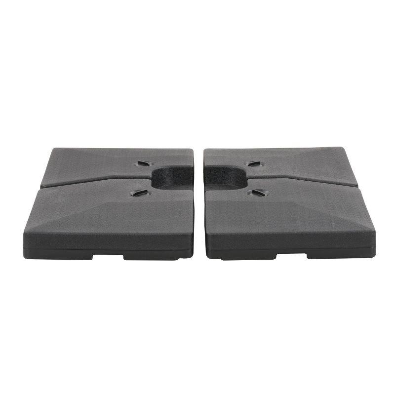 67.9lbs Square Deluxe Patio Base for Heavy and Offset Umbrella Gray - CorLiving