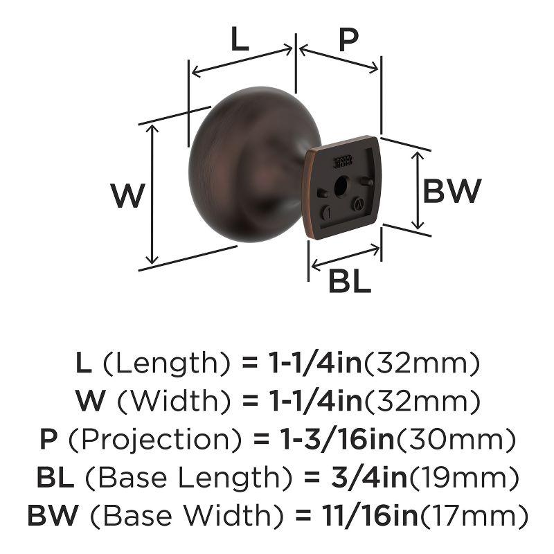 Amerock Surpass Cabinet or Furniture Knob, 1-1/4 inch (32mm) Diameter