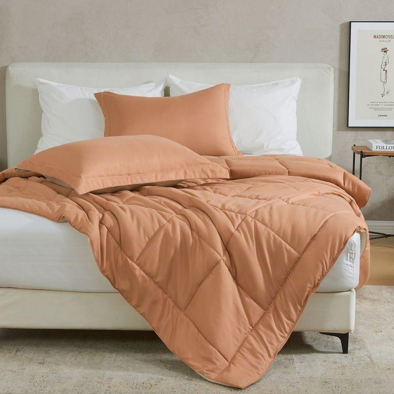 FreshFolds Reversible Microfiber Comforter Set with Shams