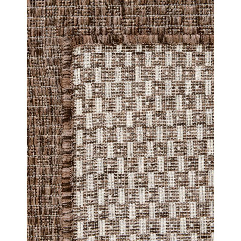 Unique Loom 7' 1 x 10' 0 Rectangle Indoor/Outdoor Solid Light Brown Area Rug