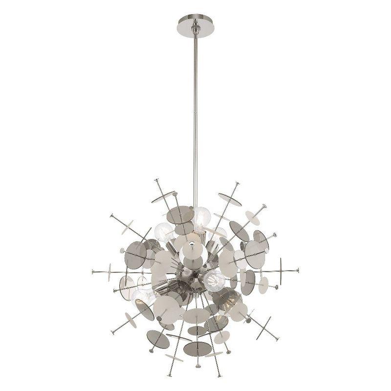 Livex Lighting Circulo 6 - Light Chandelier in  Polished Chrome