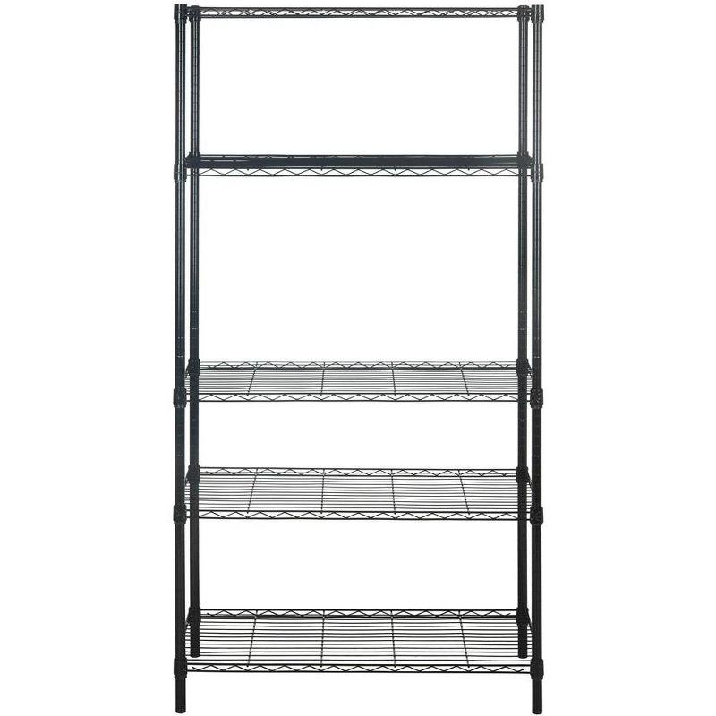 Alpha 5 Tier Shelving - Black - Safavieh
