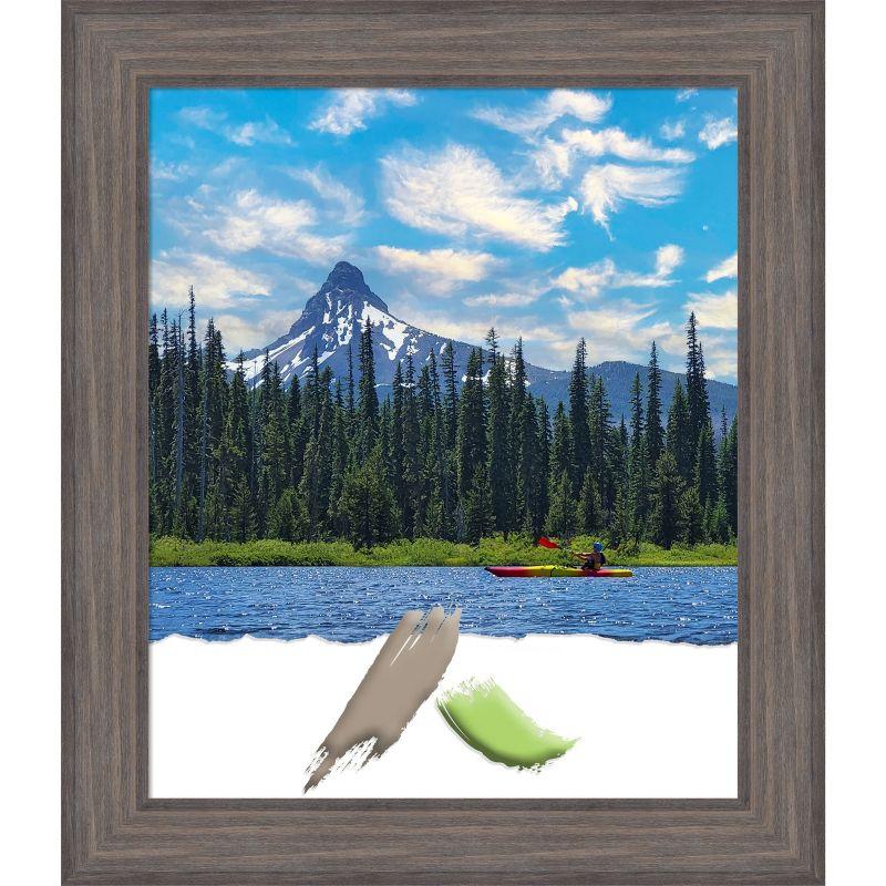 Country Barnwood Blue-Grey Wood Wall Picture Frame