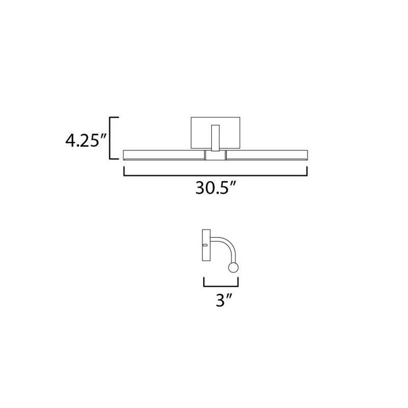 Mona Single Light Dimmable LED Armed Sconce