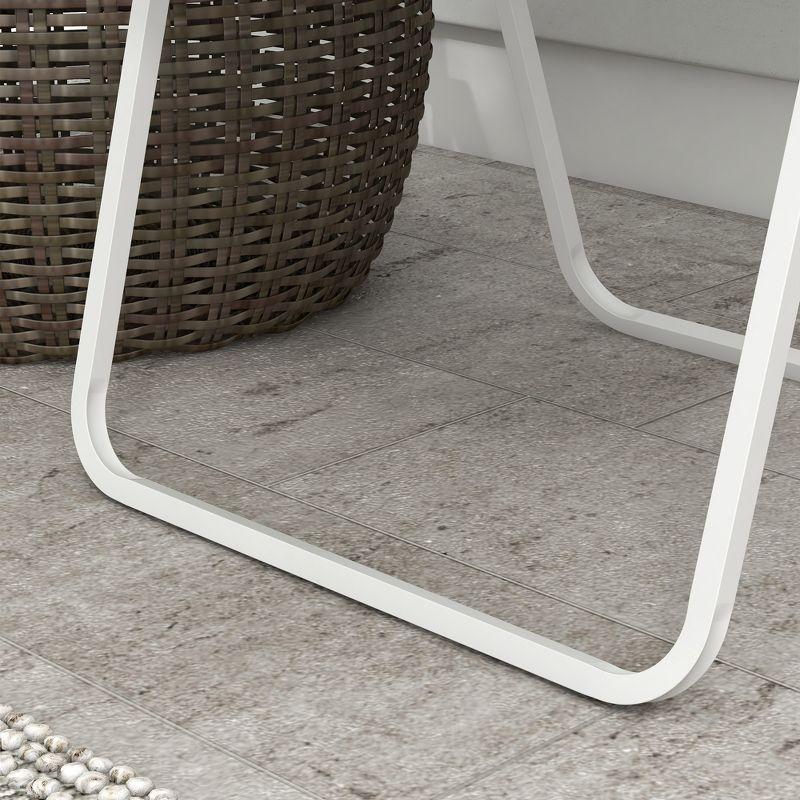 Outsunny Set of 4 Patio Folding Chairs, Classic Outdoor Camping Chairs, Portable Lawn Chairs w/ Armrests, Blue