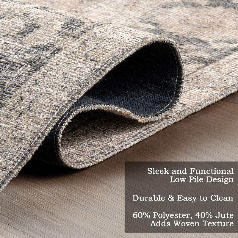 Nuloom Hillstone Collection Brinly Traditional Vintage Medallion Area Rug, 9' x 12', Light beige