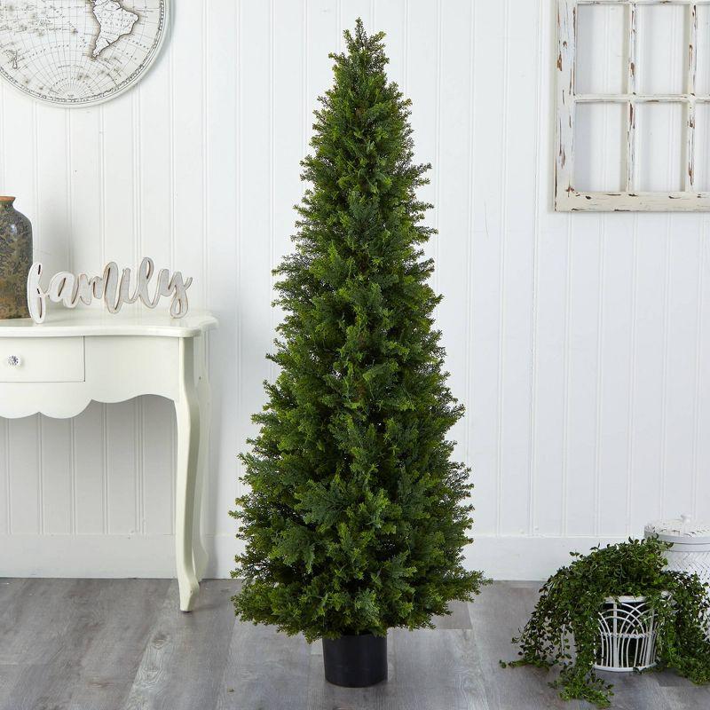 5.5ft. Cypress Cone Topiary Artificial Tree UV Resistant (Indoor/Outdoor)