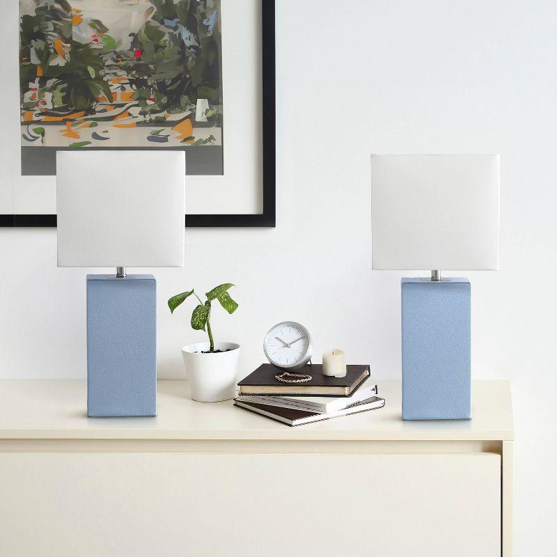 All the Rages 21" Base Table Lamp with White Rectangular Linen Shade