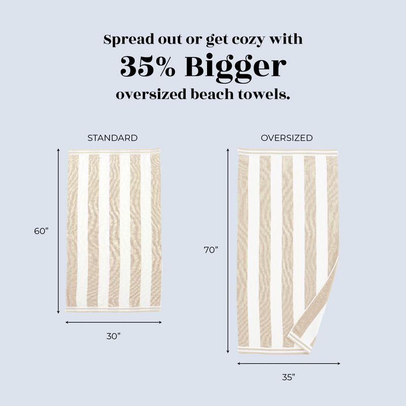 100% Cotton Modern Cabana Stripe Beach Towels