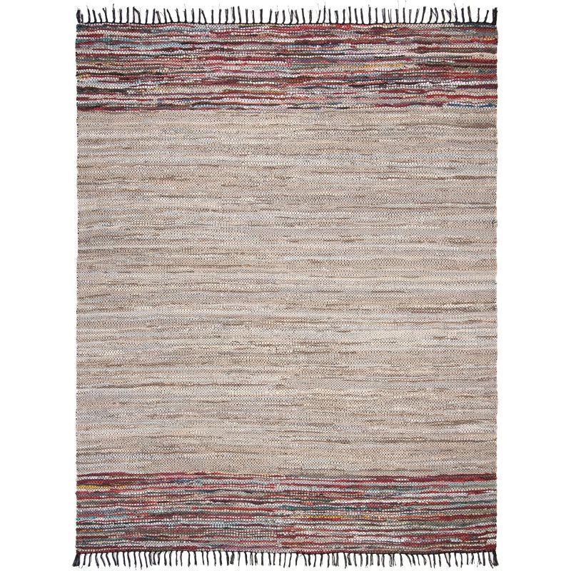 Vintage Leather VTL202 Hand Woven Indoor Area Rug - Beige/Multi - 8'x10' - Safavieh