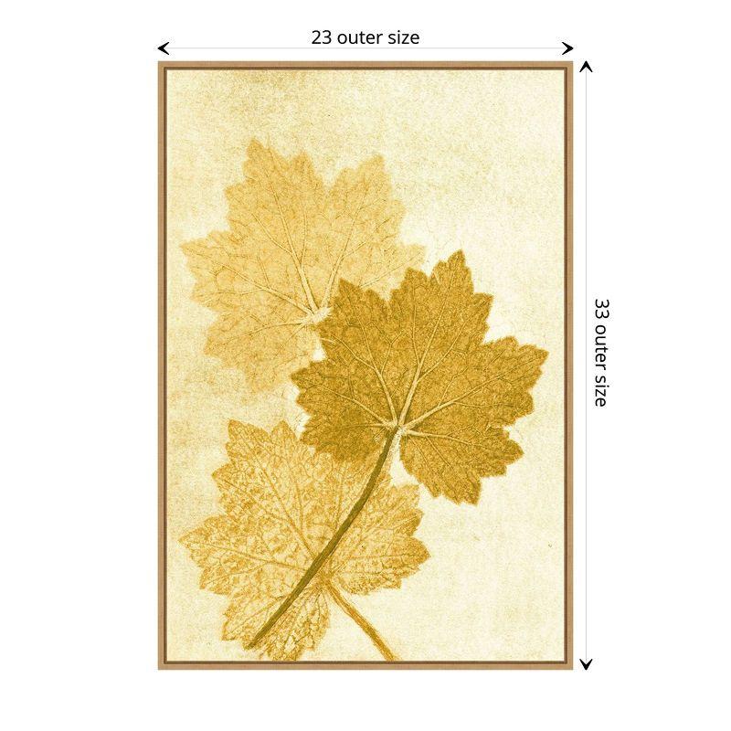 Amanti Art Amber Leaves by Pernille Folcarelli Canvas Wall Art Print Framed 23-in. x 33-in.