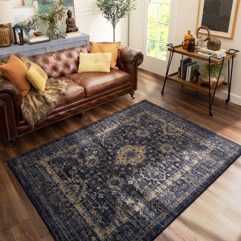 7'x10' Vintage Tufted Distressed Area Rug Indigo - Threshold™