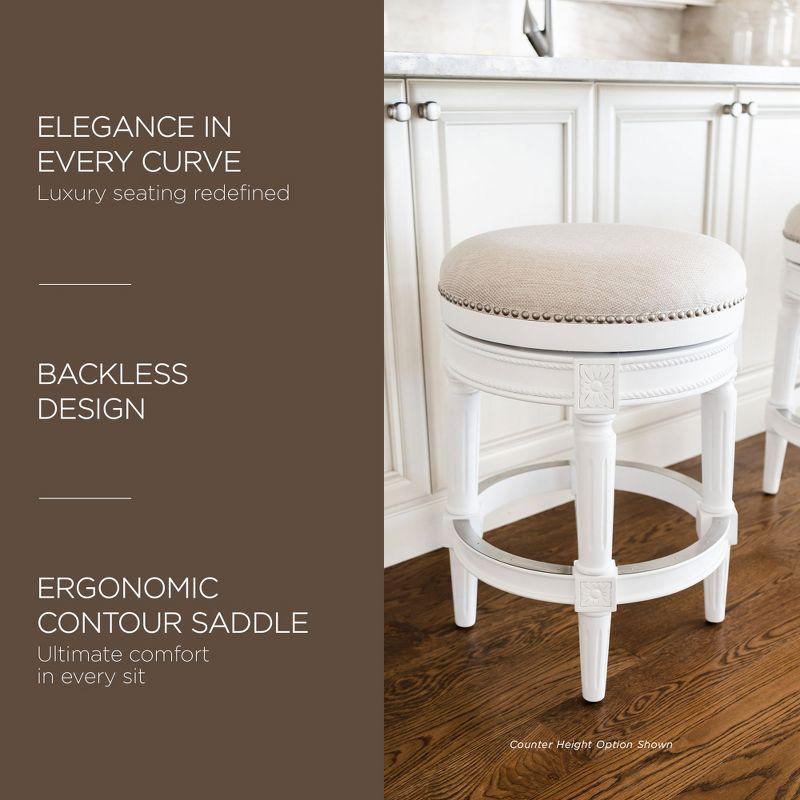 Maven Lane Maven Lane Pullman Backless Stool with Fabric Upholstery
