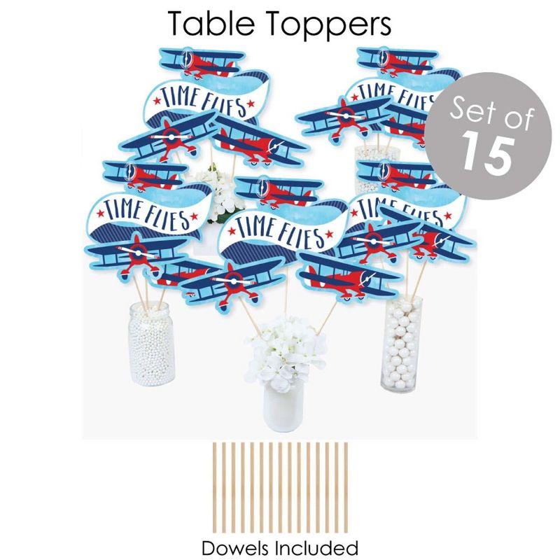 Big Dot of Happiness Taking Flight - Airplane - Vintage Plane Baby Shower or Birthday Party Supplies - Banner Decoration Kit - Fundle Bundle
