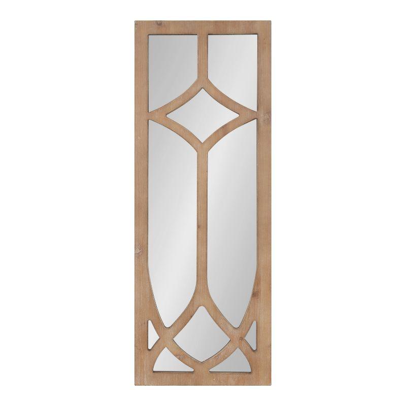 Kate and Laurel Pierette Framed Wall Mirror, 16x42, Natural