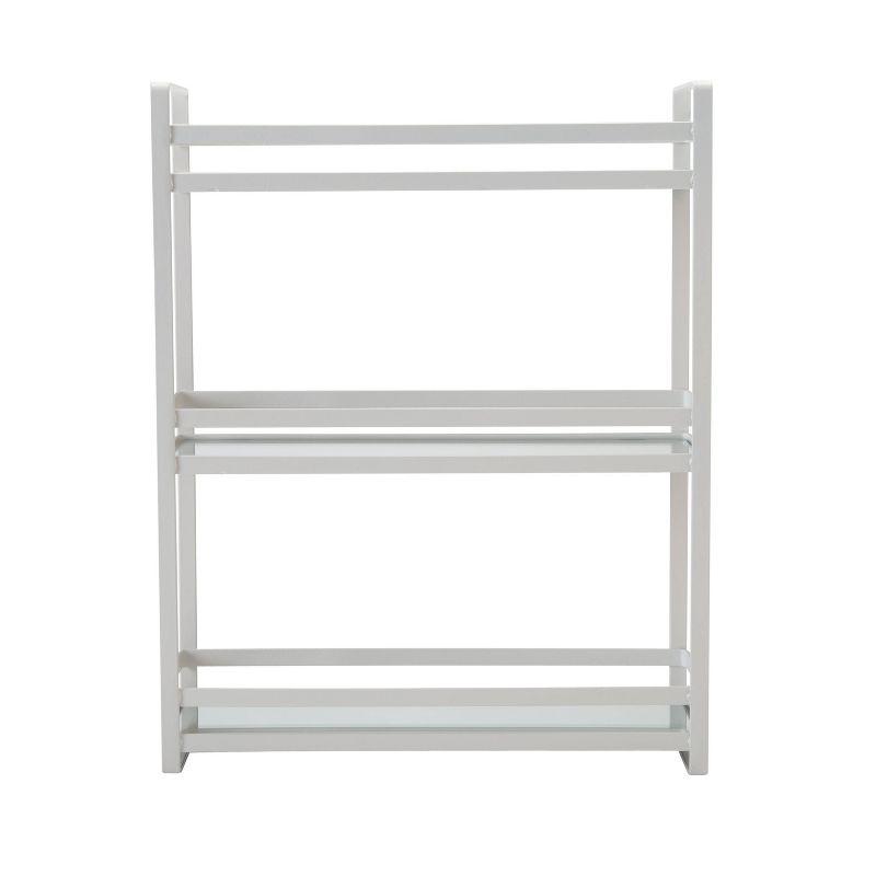 White 3-Tier Slim Wire Frame Vanity Spice Rack